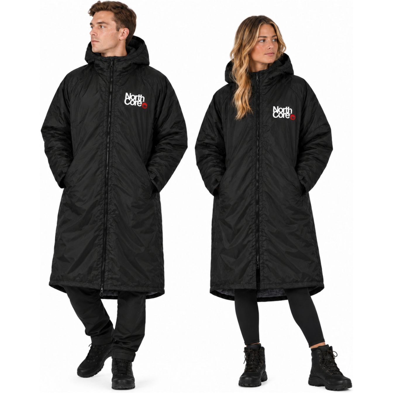 2026 Northcore Beach Basha Pro 4 Season Changing Robe NOCO24E - Black